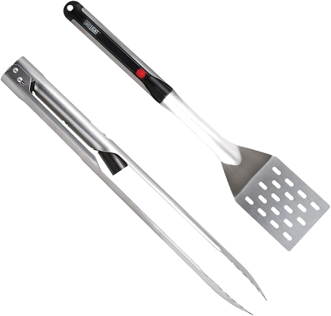 Grill Light Grill Spatula & Tongs Grilling Set | Restaurant Grade Stainless by Grillight