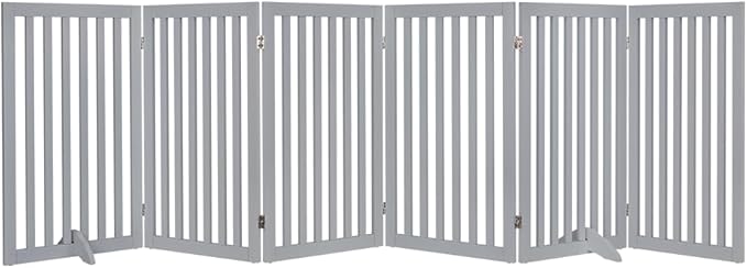 unipaws 120" Extra Wide Pet Gate, Free Standing Dog Gate by unipaws