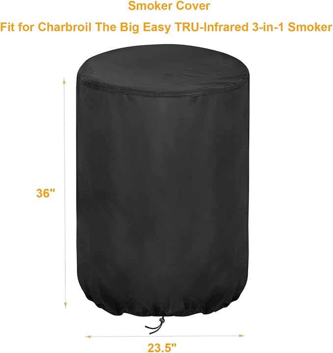 Smoker Cover Fit for Charbroil The Big Easy TRU-Infrared 3-in-1 Smoker - Image 2