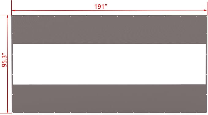 Domi Heavy Duty Outdoor Clear Panel Curtain, 18 oz Waterproof PVC Polyester - Image 7