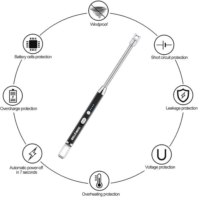 Windproof, Rechargeable, Flexible Neck, Lithium Ion, Electronic, Butane Free - Image 8