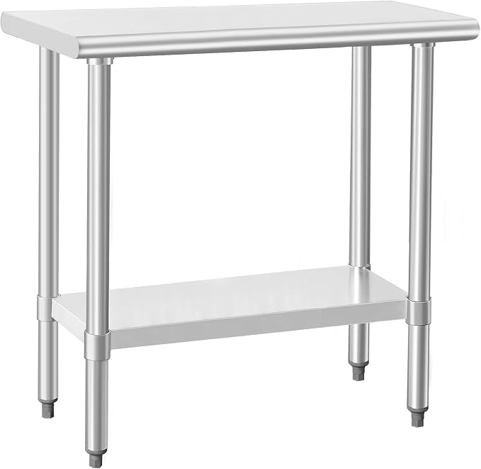 HARDURA Stainless Steel Work Table Commercial 18×36 Inches Kitchen Prep Table by HARDURA