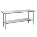 Profeeshaw Stainless Steel Prep Table 72x24 Inch NSF Commercial Work Table by Profeeshaw