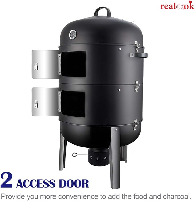 Realcook Charcoal BBQ Smoker Grill - Image 5