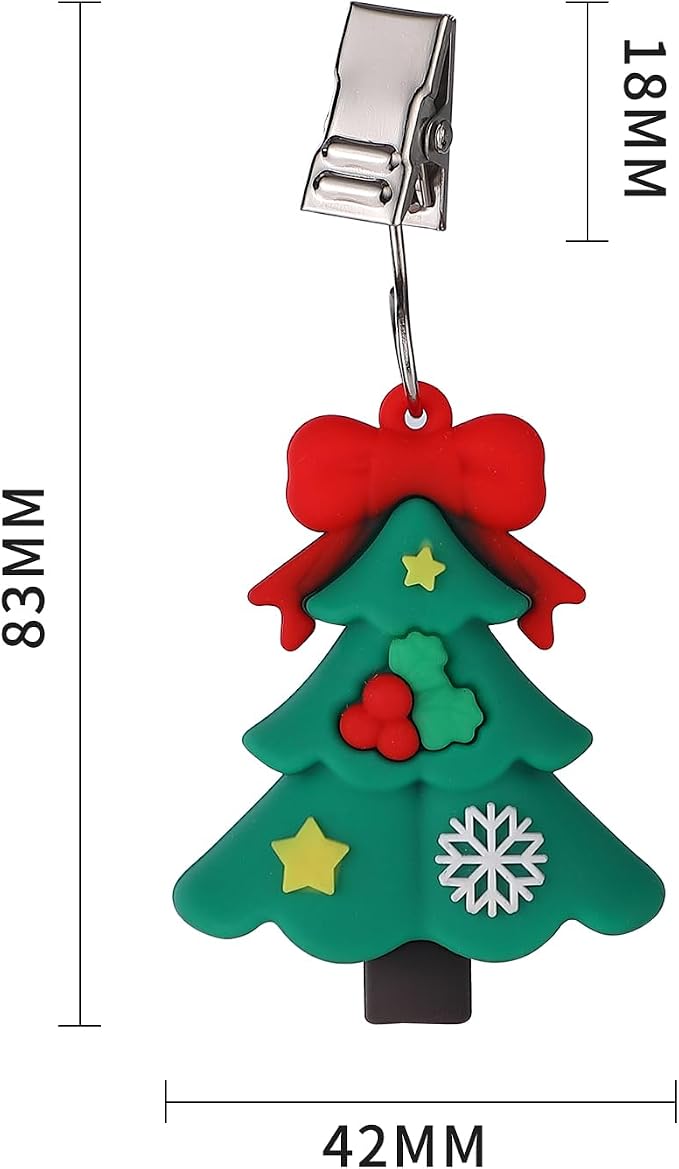 TwoFish Home Set of 4 Xmas Tree Tablecloth Weight Clamps Xmas Tree Style - Image 3