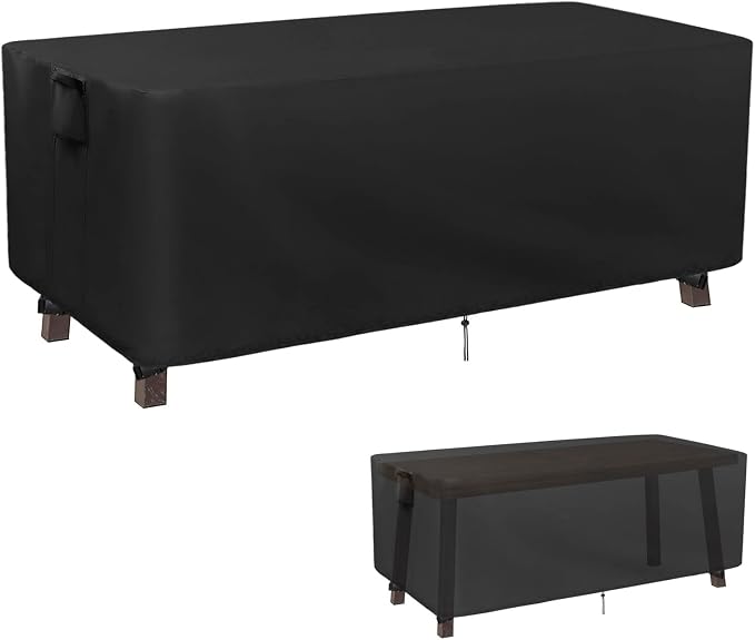 Kingling Patio Table Covers, Rectangular Outdoor Dining Table Cover 68 inch by Kingling