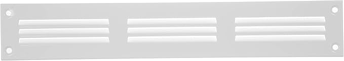 Repa Market 12x2 Inch Air Vent Cover/White Galvanized Steel Louvered Grill Cover by RepaMarket