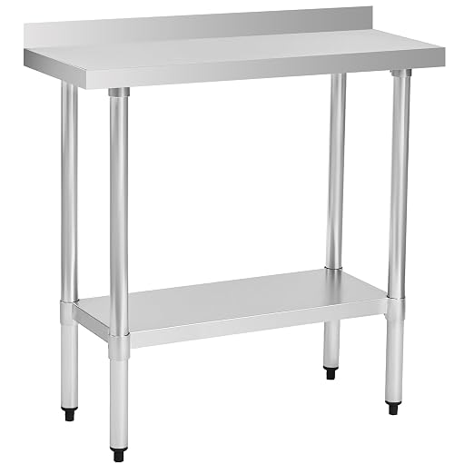 Stainless Steel Work Table 18 x 36 Inch, NSF Commercial Prep Table by OKEYOLIVE