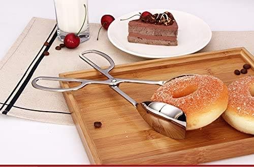 Tongs, 10-Inch Silver Stainless Steel with Scissor-Style Handle