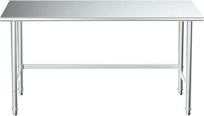 Treshin Open Base Stainless Steel Table 24" X 48", Commercial Heavy Duty Prep & - Image 8