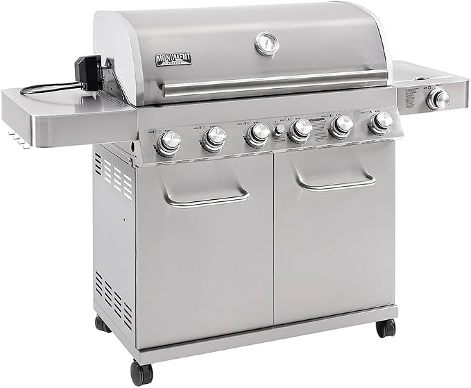 Monument Grills 6 Burner 640 sq.in. Stainless Steel Propane Gas Grill by MonumentGrills