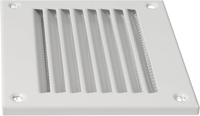 Repa Market 5-Pack 4x4 Inch Air Vent Cover/White Galvanized Steel Louvered - Image 9