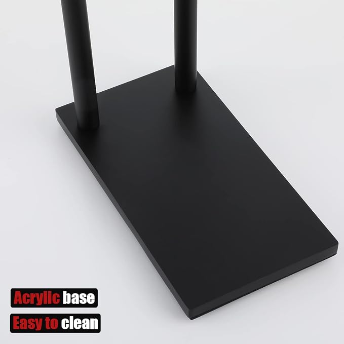 JQK Hand Towel Holder Stand Black, Modern Tree Rack Free Standing - Image 6