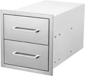 Outdoor Kitchen Drawers Stainless Steel 2-Drawer BBQ Drawer 14" W x 15" H x 23" by Unknown