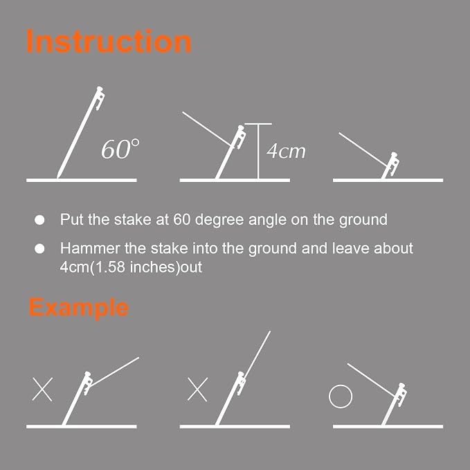 Eurmax USA 10 inch Multiuse Heavy Duty Steel Tent Stakes Tarp Pegs Camping - Image 7