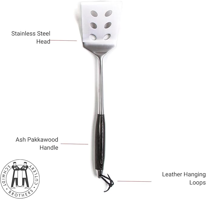 Barbecue Tool Set, 4-Piece Stainless Steel with Ash Wood Handles