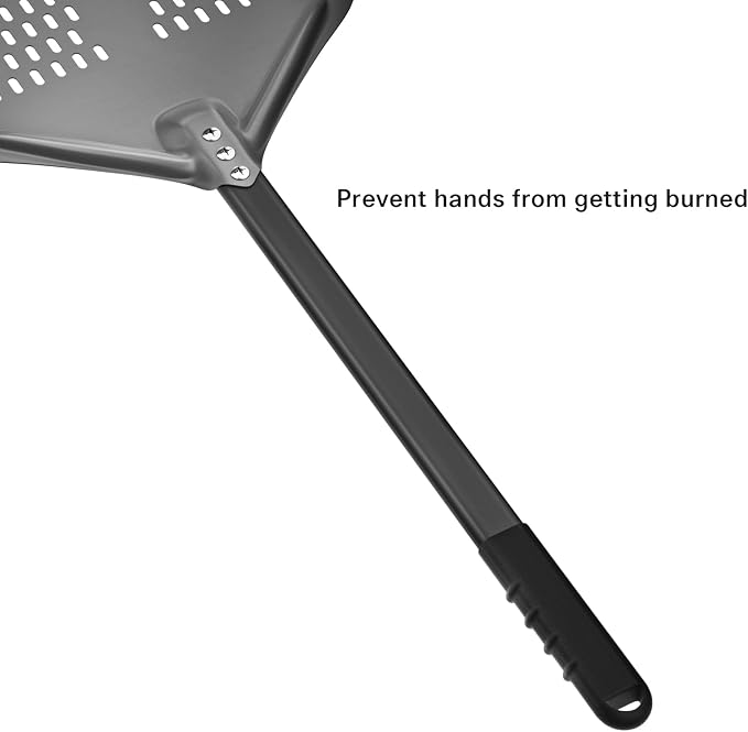 G.a HOMEFAVOR 14" x 17" Perforated Pizza Peel 35 Inch overall, Rectangular - Image 6