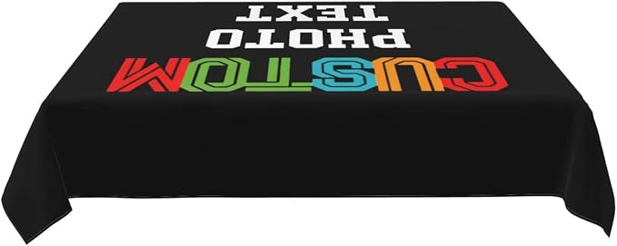 Custom Rectangle Table Cloth, Add Your Own Photo Logo Text, Personalized - Image 6