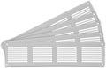 Repa Market 5-Pack Air Vent Cover 16x4 Inch White Galvanized Steel Louvered by RepaMarket