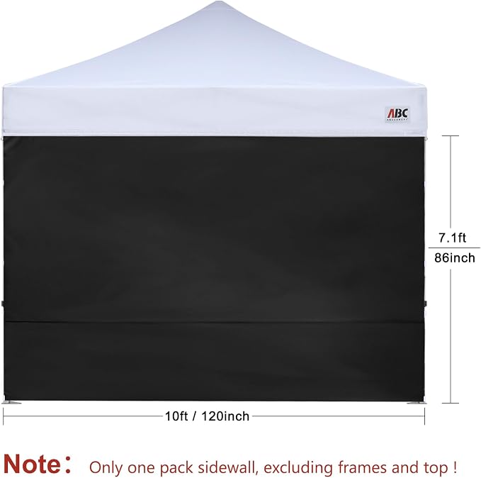 ABCCANOPY Instant Canopy SunWall 10x10 FT, 1 Pack Sidewall Only, No Frame or Top - Image 2