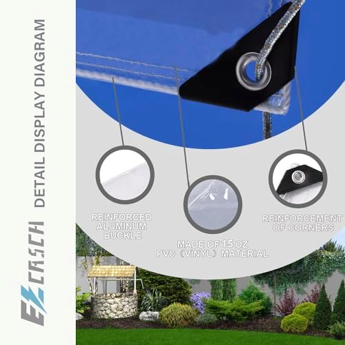 15oz Outdoor Clear Curtain, PVC Vinly Outdoor Clear Panel Curtain, Weather - Image 7
