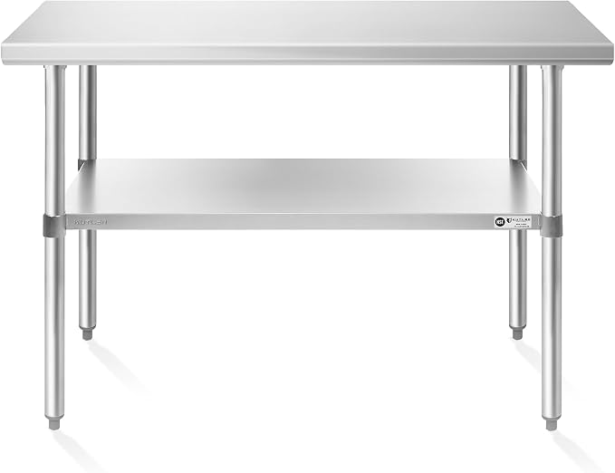 KUTLER Stainless Steel Table 24 x 48 Inches, NSF Heavy Duty Commercial Kitchen - Image 3