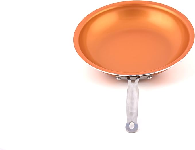10-Inch Copper Ceramic Nonstick Fry Pan with Aluminum Body