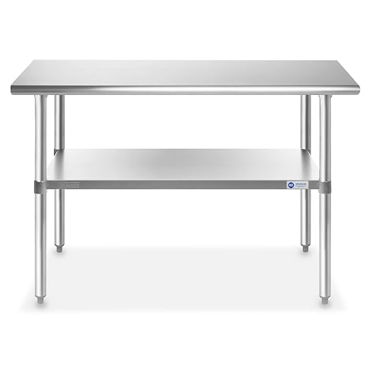 GRIDMANN Stainless Steel Work Table 48 x 24 Inches, NSF Commercial Kitchen Prep - Image 3