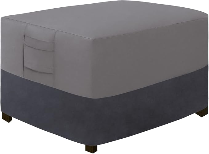 Easy-Going Outdoor Ottoman Cover, Waterproof Patio Ottoman Cover, Heavy Duty by Easy-Going