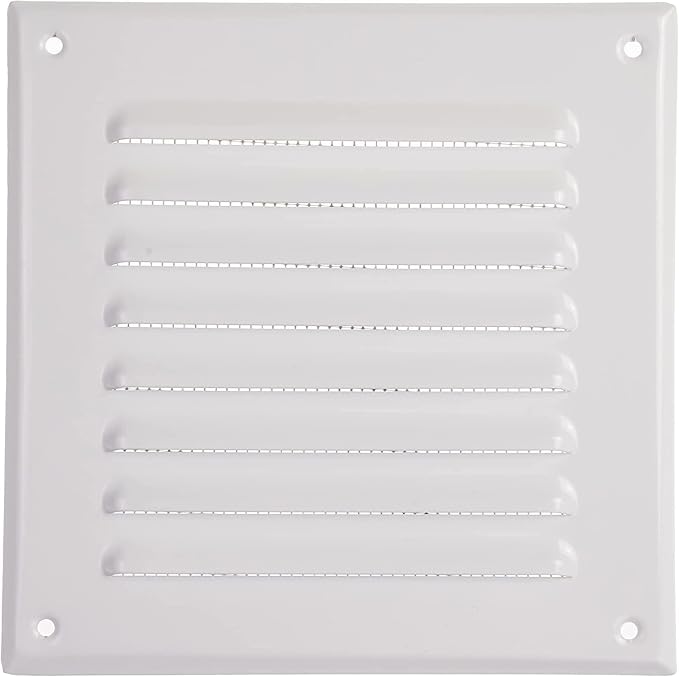 Vent Systems - 5 x 5 Inch Pack of 10 White Metal Square Soffit Air Vent Grille - Image 7