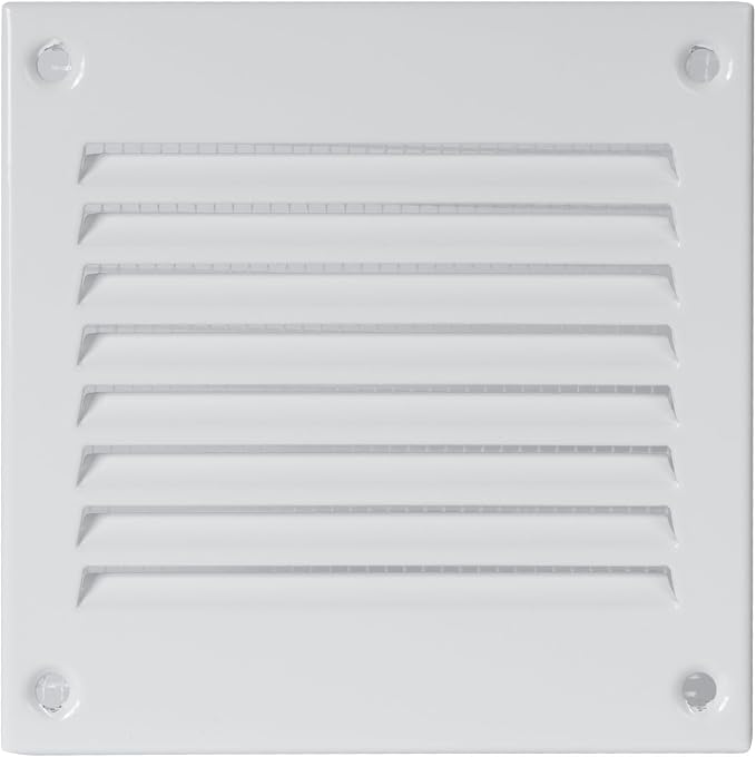 Repa Market 2-Pack 4x4 Inch Air Vent Cover/White Galvanized Steel Louvered - Image 6