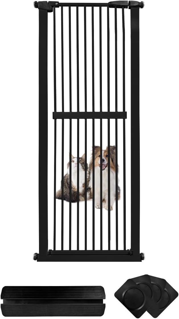 Lumizone Extra Tall Cat Gate 61.02" High Pressure Mounted Extra Wide by Lumizone