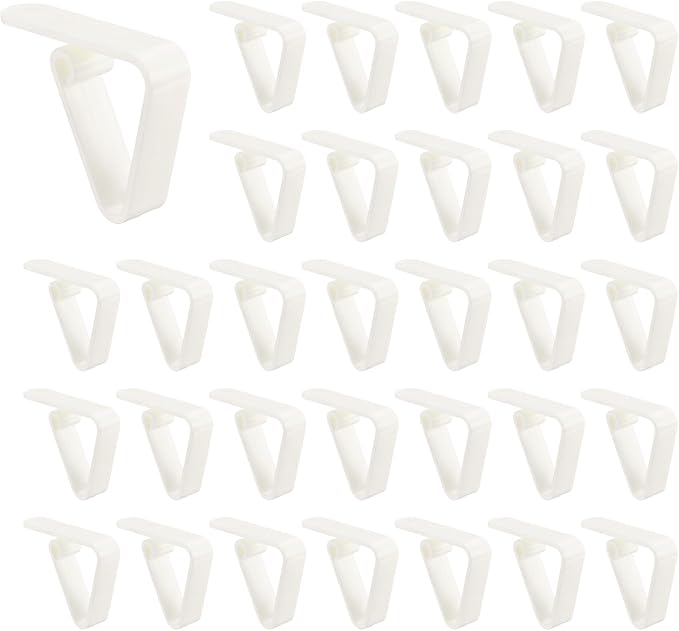 uxcell 32 Pack Plastic Tablecloth Clips, Table Cloth Cover Clamps Windproof by uxcell