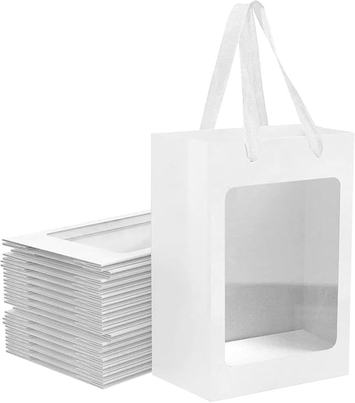 12 Pcs White Kraft Paper Gift Bags by BallHull