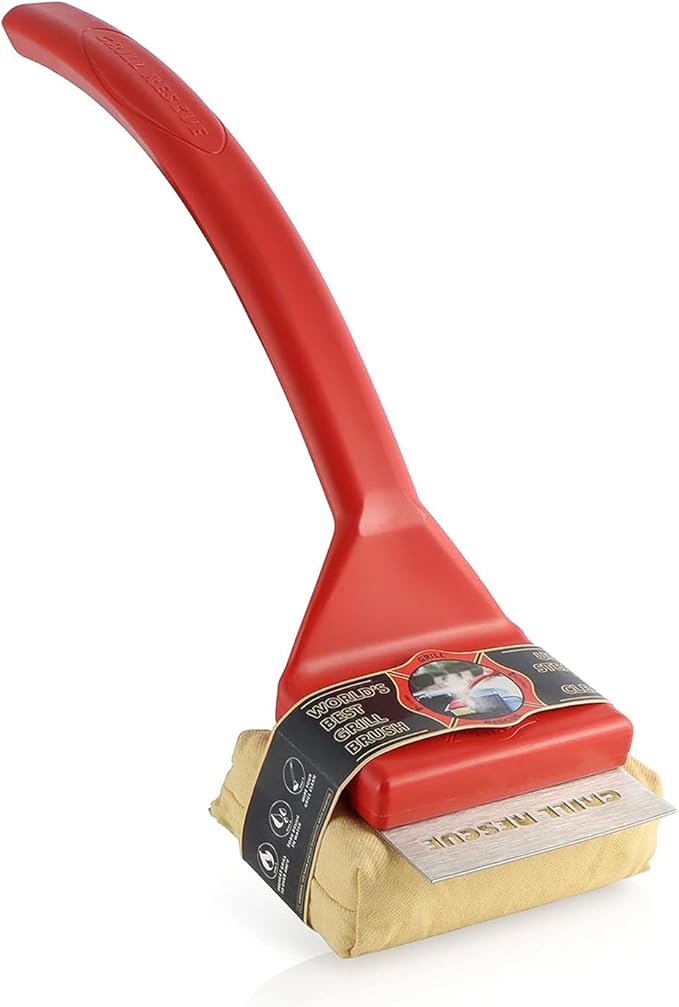 Grill Brush with Replaceable Head, Bristle-Free Cleaner for Griddles