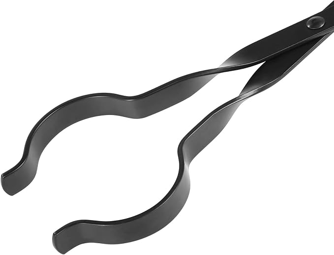 Fireplace Tongs 26”, himaly Heavy Duty Wrought Iron Steel Fireplace Poker Tools - Image 2