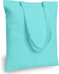 TOPDesign 24-Pack Economical 16"x15" Aqua Blue Cotton Tote Bags, Lightweight by TOPDesign