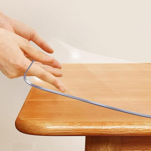 120x42 Inch Vinyl Clear Table Cover Protector Thicken Glass Plastic Table by SPLENDEFUL