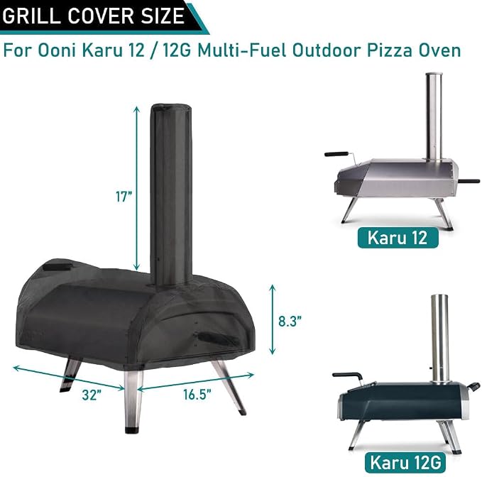 ZJYWSCH Pizza Oven Cover for Ooni Karu 12 12G Multi-Fuel Pizza Oven 600D Heavy - Image 2
