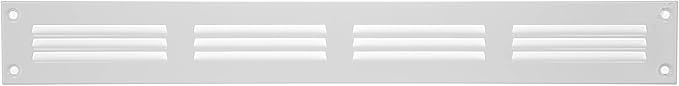 Repa Market Air Vent Cover 16x2 Inch White Galvanized Steel Louvered Grill Cover by RepaMarket