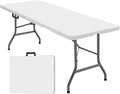FWTI Deal Folding Table 6ft, Heavy Duty Portable, Built in Carrying Handle & by FWTIDEAL