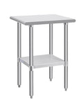 Hally Stainless Steel Table for Prep & Work 24 x 18 Inches, NSF Commercial by HallySinksTablesH
