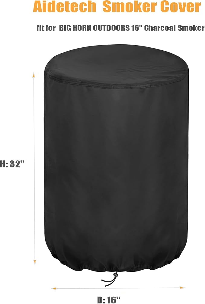 Smoker Cover for Master Cook 16 inch Charcoal Smoker, Waterproof Outdoor Smoker - Image 2