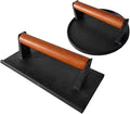 Firsgrill Burger Press 7.08" Round & 8.3”X4.3”Rectangle Heavy-Duty Cast Iron by ProfessionalGrillpartsLiving