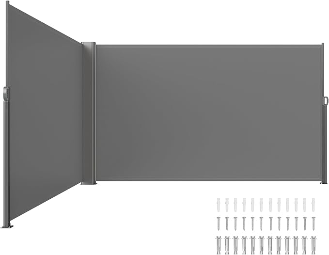 VEVOR Retractable Side Awning, UV 50 71''x 236'' Full Aluminum Rust-Proof Patio by VEVOR
