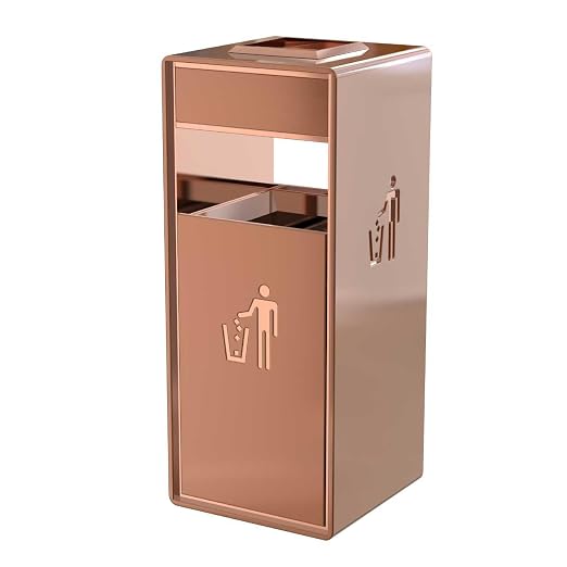 Commercial Trash Can - 42L Heavy Duty Stainless Steel Garbage Bin by CrazyAnt