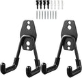 Heavy Duty Metal Wall Hooks 2Pcs Black Utility Garage Storage Hangers by WOONEKY