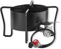 Portable Gas Stove with Hose Guard, Steel Heavy Duty Single Burner Outdoor by Zedfire
