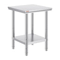 Vevor Stainless Steel 24 x 24 x 32 Inch Commercial Kitchen Prep & Work Table by VEVOR