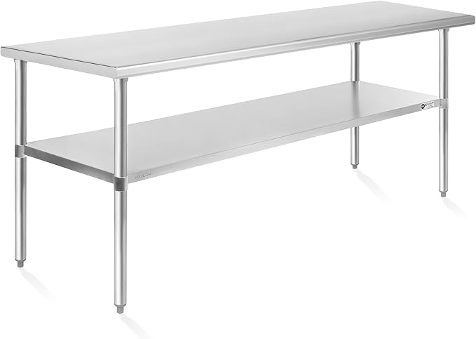 KUTLER Stainless Steel Table 24 x 72 Inches, NSF Heavy Duty Commercial Kitchen by Kutler